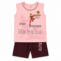 Boys Naruto Ninja Sleeveless Set - Pink & Maroon
