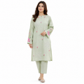 Meadow Bloom Embroidered Pistachio Tunic