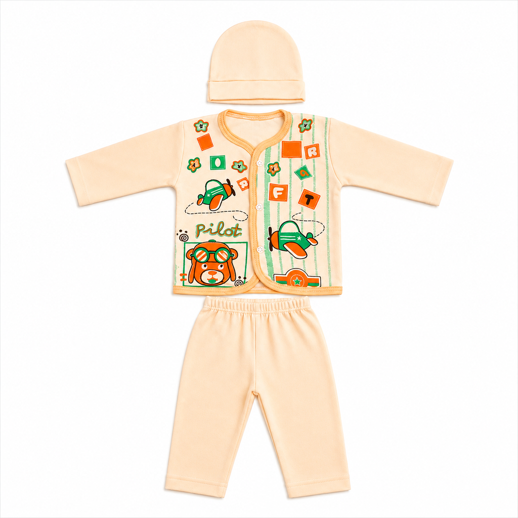 Little Pilot 3-Piece Set - Peach
