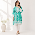 Mint Garden Embroidered Sea Green Tunic