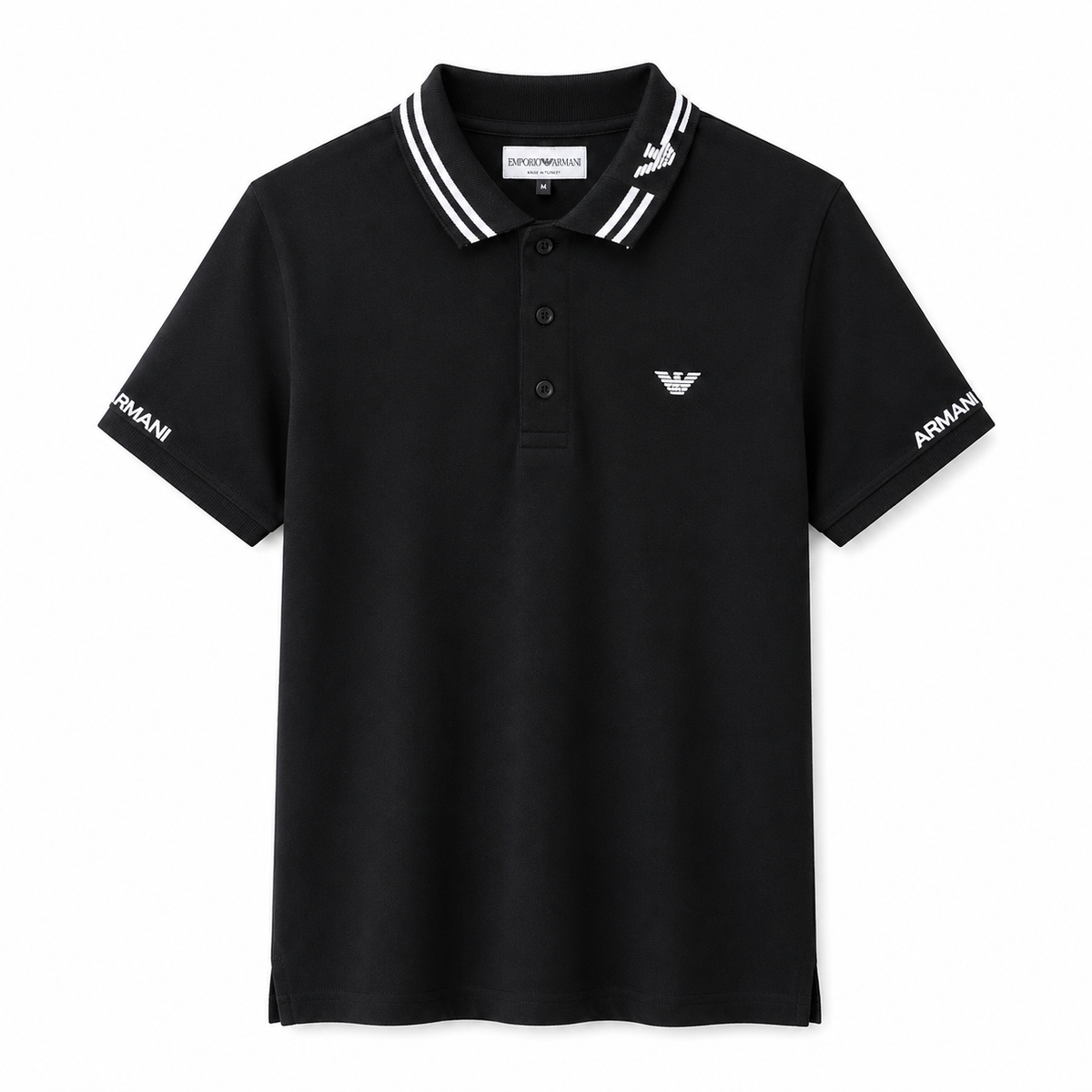 Signature Eagle Pique Polo Shirt - Black