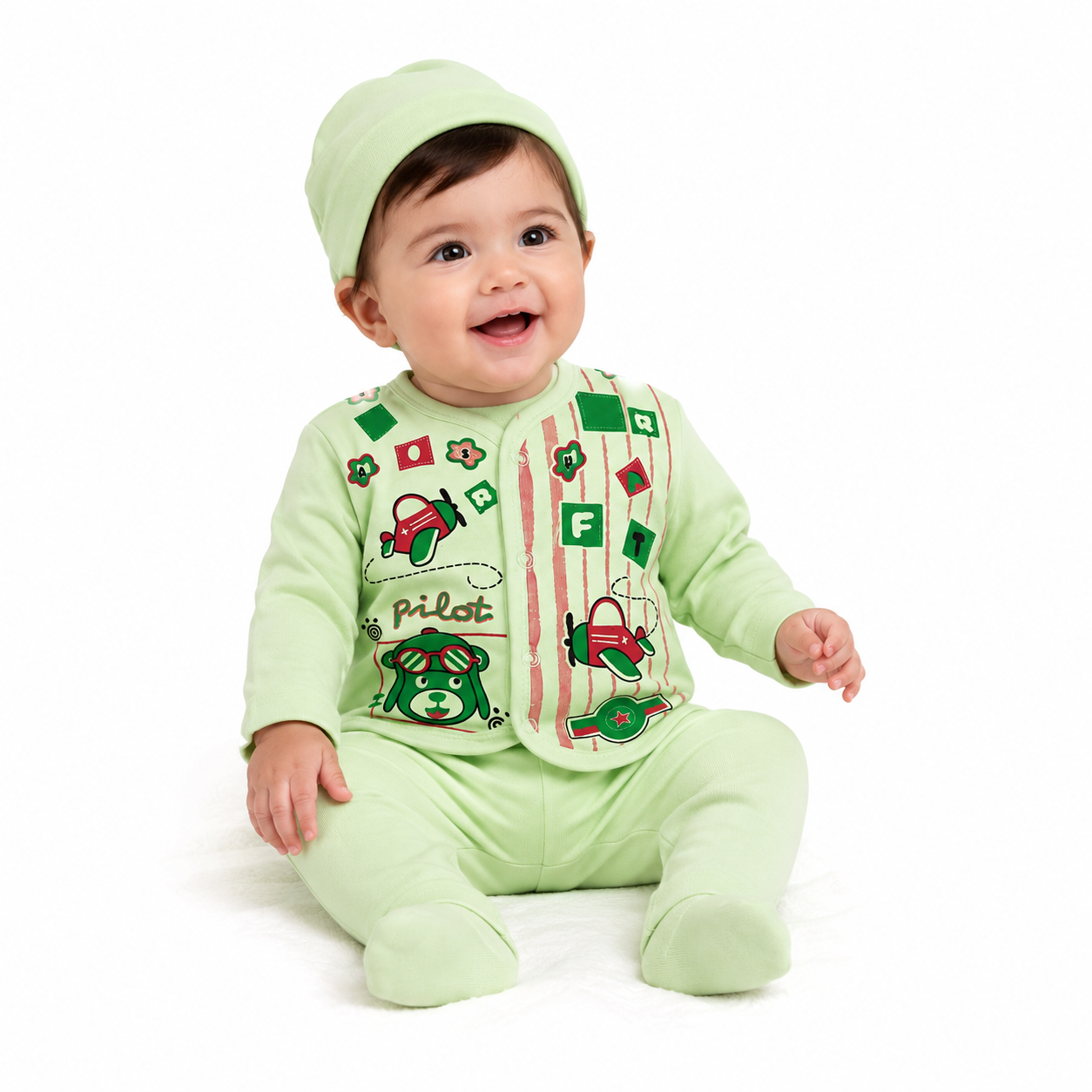 Little Pilot 3-Piece Set - Peach