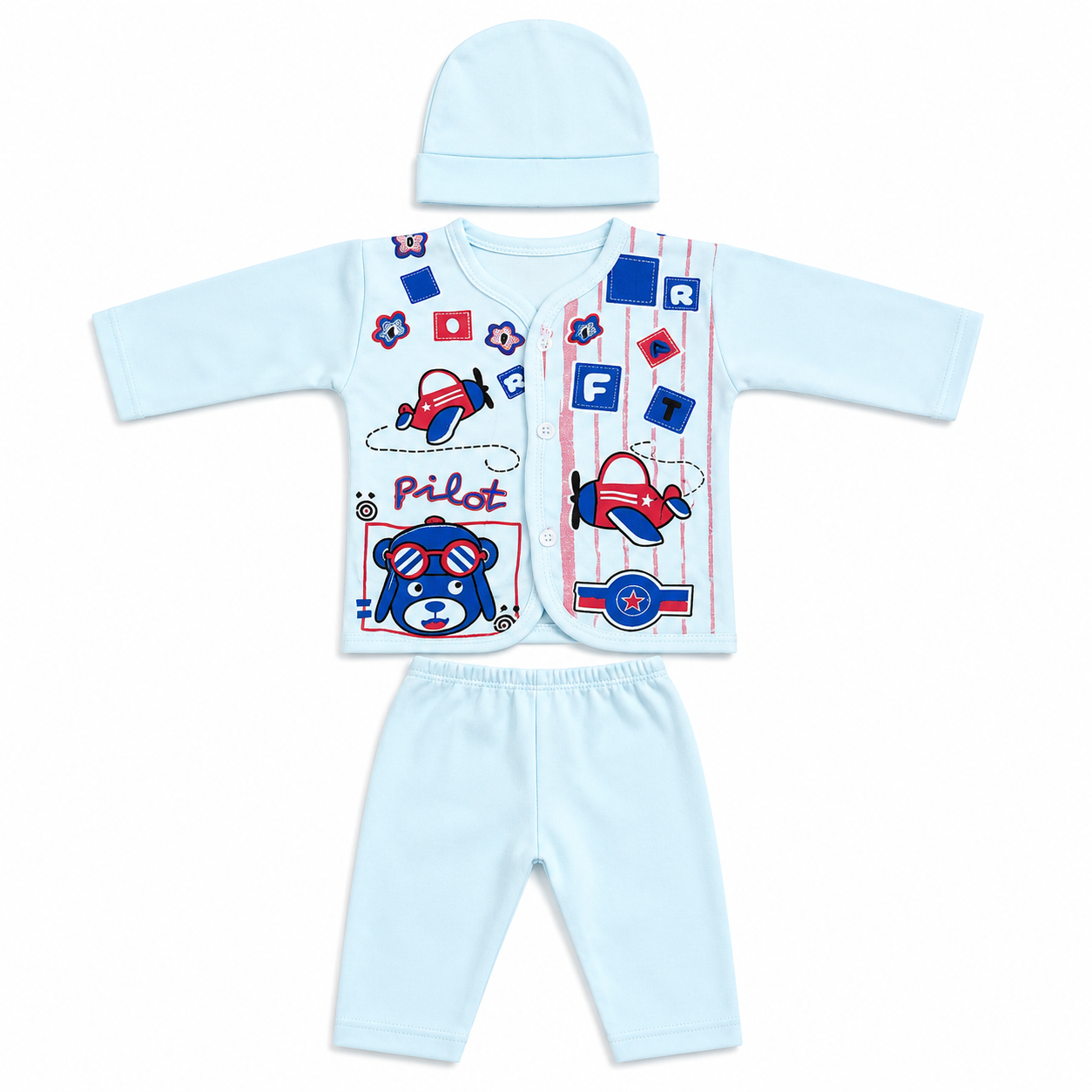 Little Pilot 3-Piece Set - Peach
