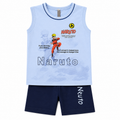 Boys Naruto Ninja Sleeveless Set - Sky Blue & Navy
